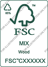 FSC Mix label with moebius loop