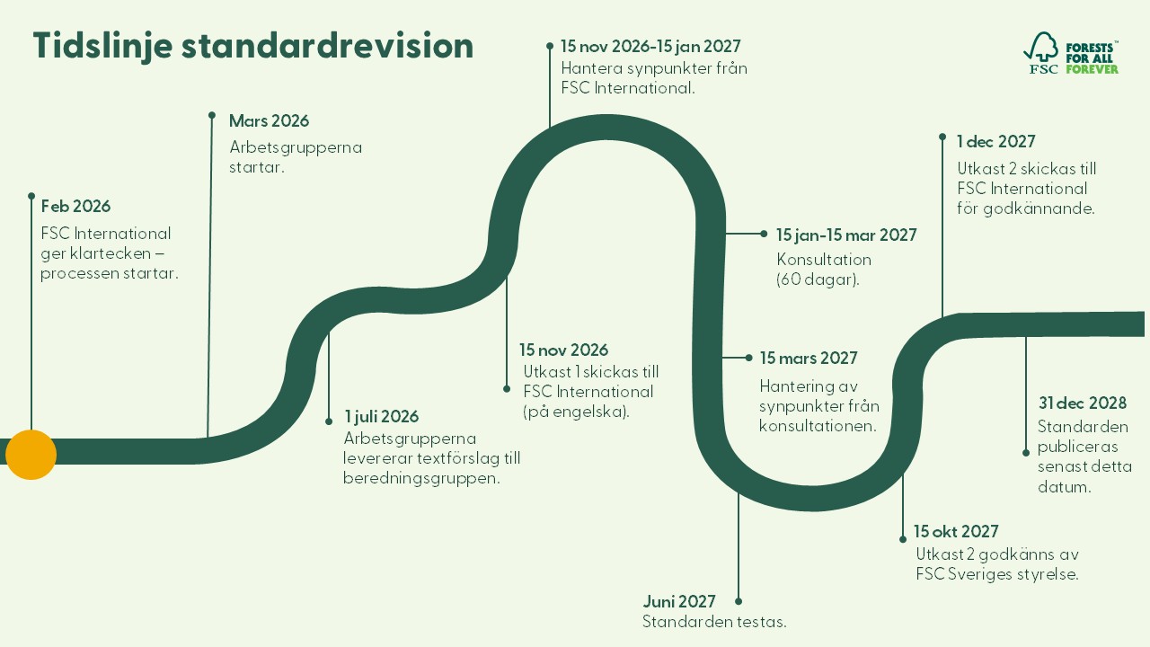 Tidslinje för standardrevisionen