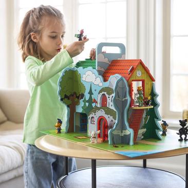 Bamsebyn med lekplatta